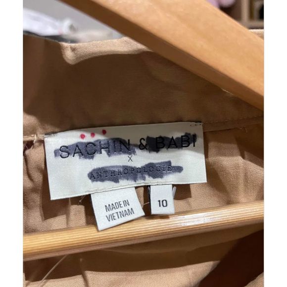 Sachin & Babi Anthropologie Womens 10 Floral Jacquard Tiered Maxi Skirt Belted - Picture 6 of 6